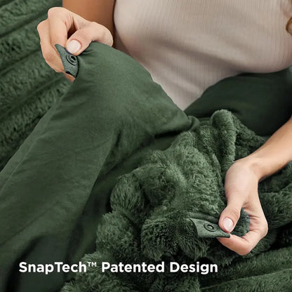 🌟6-Piece Gentlesoft 2-in-1 Comforter Set All-Season Detachable Blanket with SnapTech