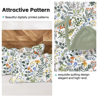3pcs Floral Pattern bedding, Including 1 Quilt Cover And 2 Pillowcase, Is Soft, Breathable, Comfortable, Lightweight.