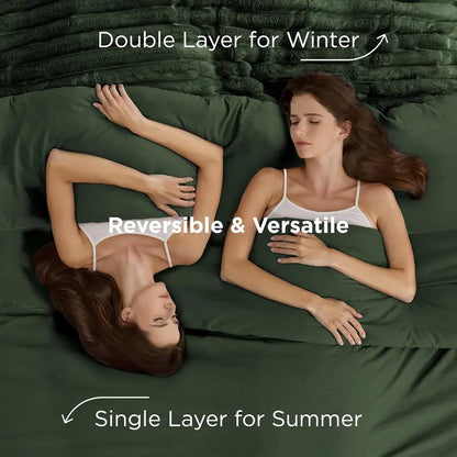🌟6-Piece Gentlesoft 2-in-1 Comforter Set All-Season Detachable Blanket with SnapTech