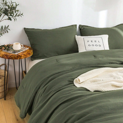 3-Piece Luxury Pom Pom Bedding Sets, All Seasons Use Light Weight With Warm Fluffy Washed Cotton Microfiber - 1 Comforter +2 Pillowcases