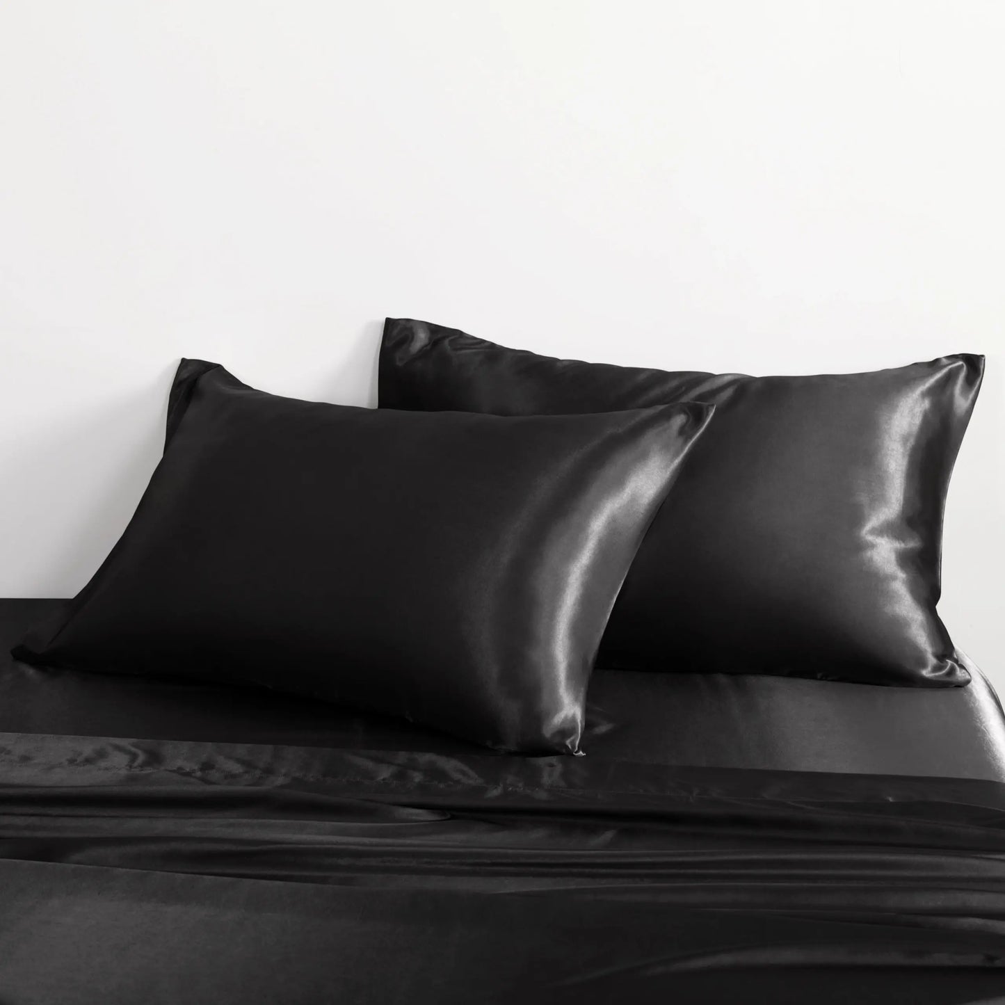 4-Piece Satin Bedding Set – Ultra-Soft Silky Sheets with Envelope Pillowcases, OEKO-TEX Certified Luxury Bedding, Gentle on Acne-Prone Skin