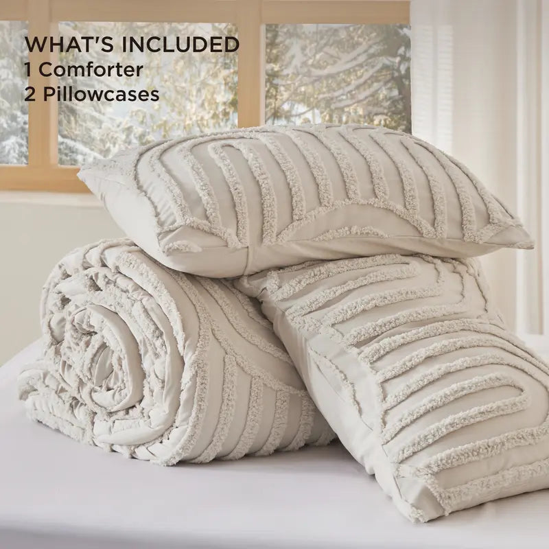 Bohemian Arch Quilt Set, 3-Piece — Includes 1 Ultra-Soft Quilt and 2 Pillow Shams