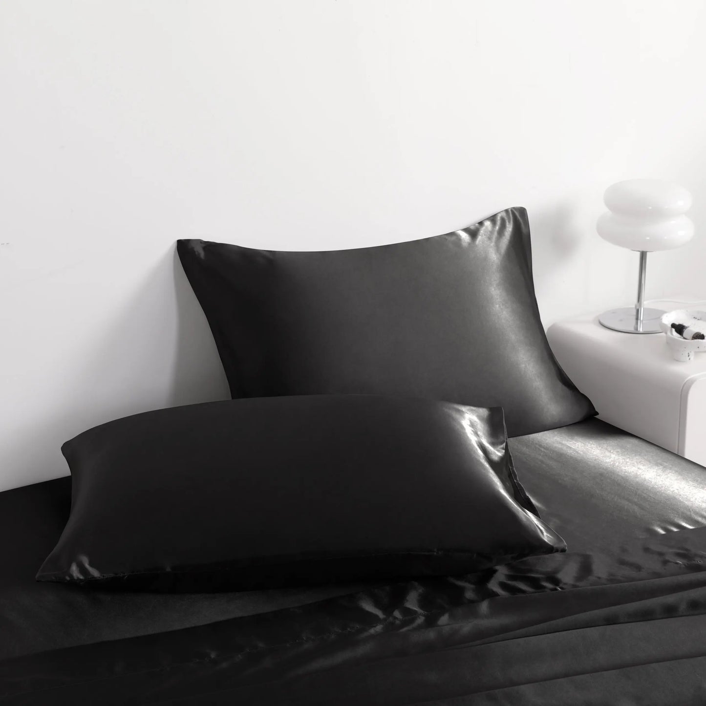 4-Piece Satin Bedding Set – Ultra-Soft Silky Sheets with Envelope Pillowcases, OEKO-TEX Certified Luxury Bedding, Gentle on Acne-Prone Skin